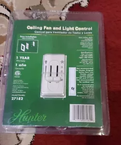 Hunter Ceiling Fan and Light Control 27182 3 Speed Light Dimmer White #21 - Picture 1 of 1