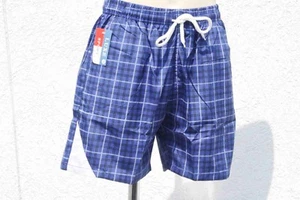 QD-2016 LUXE SPORT UNISEX BADESHORTS BERMUDA BADEHOSE Badeslip DUNKELBLAU in M - Picture 1 of 11