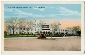 PONCA CITY OK CITY HALL AND AUDITORIUM VINTAGE POSTCARD 1920s 31521 Q - Imagen 1 de 2