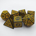 DND Dice Set Runic Polyhedral Acrylic Die 7pcs TTRPG Game Dungeons and Dragons