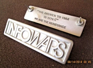 rare infowars alex jones vest pin - Picture 1 of 2