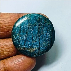 Top Splendida Pietra Preziosa Sciolta Naturale Blu Neon Apatite Cabochon 50 Cts. ME-11712 - Foto 1 di 4
