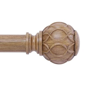 Wood Curtain Rods 48 to 84 Inch1 Inch Adjustable Curtain RodNetted Wooden Win... - Picture 1 of 9