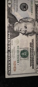 ⭐️$20 dollar bill *STAR NOTE* 2017⭐️ 160k Run&Print Size ND00159268* VERY RARE - Picture 1 of 3