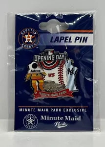 NEW YORK YANKEES vs. HOUSTON ASTROS 2024 Opening Day Lapel Pin Minute Maid - Picture 1 of 1