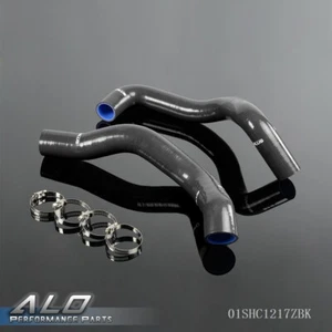 Silicone Radiator Hose+Clamps Kit Fit For 94-95 Ford Mustang GT/GTS/SVT Black - Picture 1 of 12