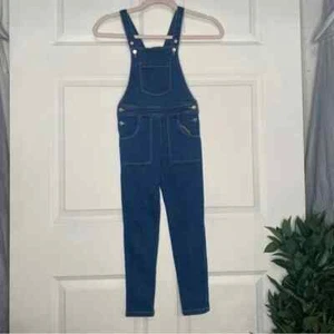 Zara Girls Casual Collection Denim Skinny Blue Bib Jean Overalls Size 7 - Picture 1 of 9