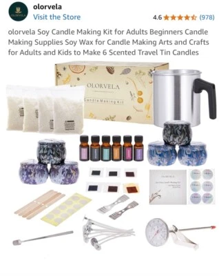 Candle Making Kit Supplies, Soy Wax DIY Candle Making Kit for Adults - Image 1 of 4