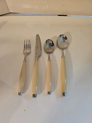 FIESTA FIESTAWARE Marrón Arco Iris Cubiertos Cubiertos Cena 4 Piezas LOTE CONJUNTO Foto 1 de 4