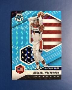 2020-21 Mosaic Russell Westbrook Blue Fluorescent /15 National Pride SSP 🔥
