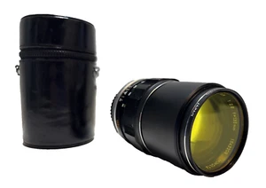 Minolta MC Tele Rokkor-PF f/28 Objektiv mit 55 mm Gelbfilter, Objektivdeckel & Tragetasche - Bild 1 von 8