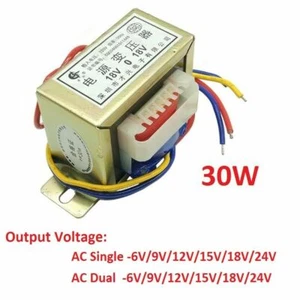 EI66 30W/VA Power Transformer 220V TO 6V/9V/12V/15V/18V/24V/48V AC Single&Dual - Picture 1 of 5