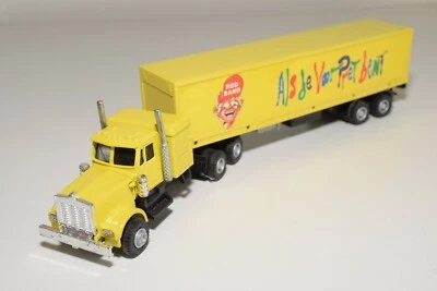 1:60 KENWORTH PETERBILT MACK RED BAND TRUCK CON RIMORCHIO OTTIME CONDIZIONI - Immagine 1 di 4