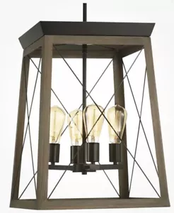 NEW Progress Lighting P500178020 Bronze Briarwood 4-Light 16"W Pendant C13 - Picture 1 of 2