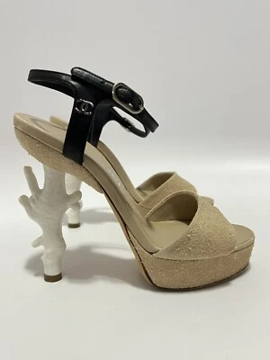 Sandalias de tacón Chanel 2012 beige arena coral 36 de colección Foto 1 de 4