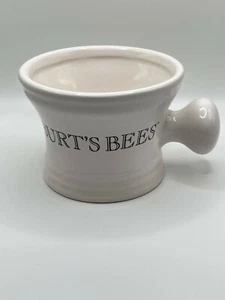 Burt's Bees Shaving Mug. White Porcelain With Knob Handle. - Picture 1 of 6