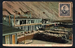 CHILE, POSTAL CALETA BUENA, CIA SALITRERA AGUA SANTA, RARA - Imagen 1 de 2