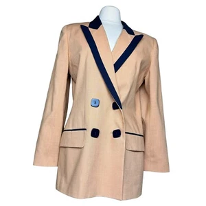 VTG 90’s Oleg Cassini double breasted blazer Jacket Oversized Women’s Sz 10 - Picture 1 of 8