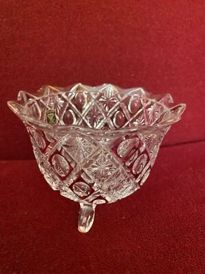 Cristal coroa dourada com pés de tigela - Imagem 1 de 4