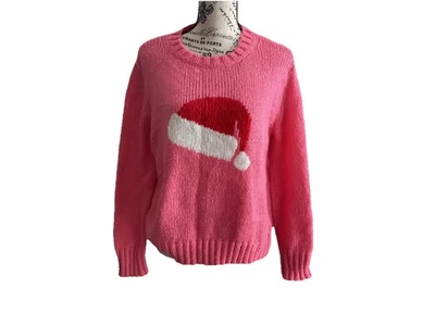 Suéter Sombrero de Papá Noel Rosa Barcos de Madera Talla Pequeña Barbie Prep Coastal Cottage Foto 1 de 4