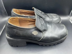 Harley Davidson women’s leather boots size 8 heels black leather - Picture 1 of 9