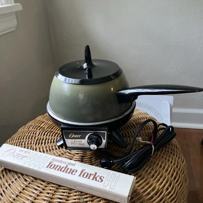 VTG  Oster Electric Fondue Set Complete with (4) Forks and Manual.  Works. - Image 1 of 4