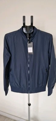 Brave Soul Men's Navy Sanjay Lightweight And Waterproof Bomber Jacket. Size S - Image 1 of 4