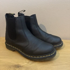 Botas clásicas al tobillo Dr Martens Chelsea de cuero negro para mujer 9 2976 para mujer - Imagen 1 de 9