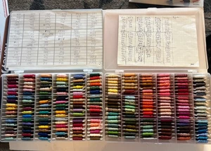 BOX LOT 216 SKEINS DMC EMBROIDERY FLOSS - Picture 1 of 6