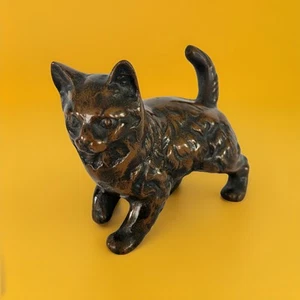 Gatto piccolo bronzo scultura pesante di un gatto attribuito all'artista Pierre Chenet 5" - Foto 1 di 5