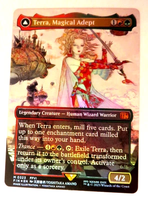 Terra, Magical Adept Borderless Foil Final Fantasy MTG 0323 NM - Image 1 of 2