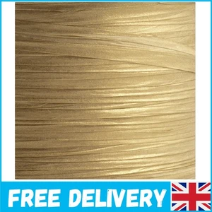 Luxurious 7mm Metallic Gold Paper Raffia Ribbon - 100M Ideal for Gifts & Crafts - Picture 1 of 8