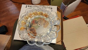 Presentations Clear Indiana Glass 11” Deviled Egg Platter Dewdrop Hobnail USA - Picture 1 of 12