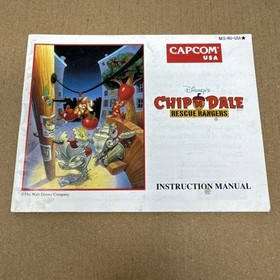 Chip N Dale Rescue Rangers Nintendo NES Manual de instrucciones Folleto solamente
