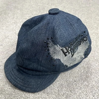 Gorra Harley Davidson para mujer gorra mediana denim azul motociclista bordada Foto 1 de 4