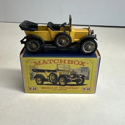 Vintage Matchbox Vehicles of Yesteryear 1911 Daimler Yellow Diecast Metal w/Box - Image 1 of 4