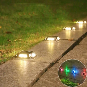 8PCS Solar Driveway Lights LED Outdoor Deck Garden Fence Ground Step Floor Lamp - Picture 1 of 18