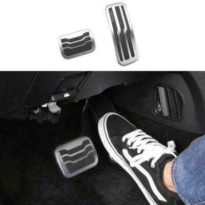 Cubierta de pedal acelerador de pedal de freno de aluminio plateado para Ford Explorer 2011-2019 Foto 1 de 4