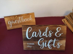 Wedding Signs - Cards and Gifts and Guestbook Wooden Engraved New - Picture 1 of 1