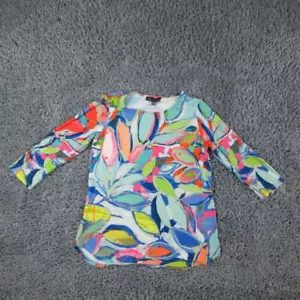 Claire Desjardins Shirt Womens Medium Blue Green Pink Geometric Wearable Art - Picture 1 of 11