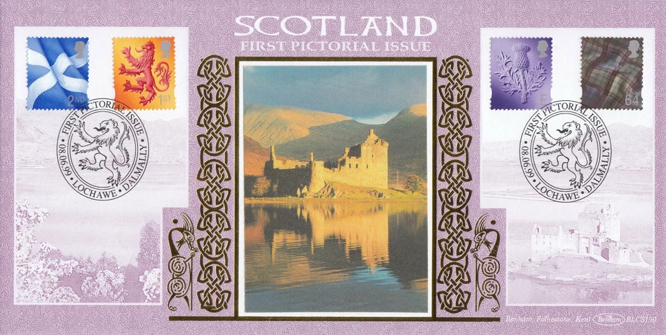 64p E 1st 2nd GB Scotland Benham BLCS159 FDC Lochawe 1999 (135294) - Image 1 of 1