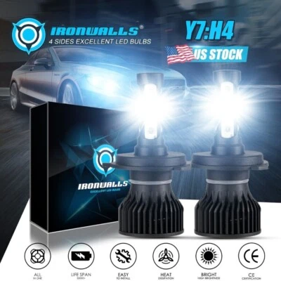4 Side H4 9003 LED Headlight Bulb Car & Truck High&Low Dual Beam Kit 6500K White - Image 1 of 4