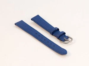 Leather Wrist Band Wrist Watch Band Leather Band, Shark, Nivrel, Blue, 14 MM - Picture 1 of 2