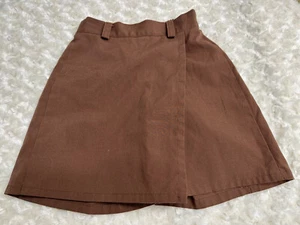 Brownie Scouts Niña XS Marrón Skort Pantalones Cortos/Falda Uniforme Hecho en EE. UU. DE COLECCIÓN - Imagen 1 de 5