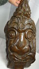 ANTIQUE ASIAN ,CHINESE TEAK WOOD CARVED MONSTER,DRAGON WALL PLAQUE ,RITUAL MASK