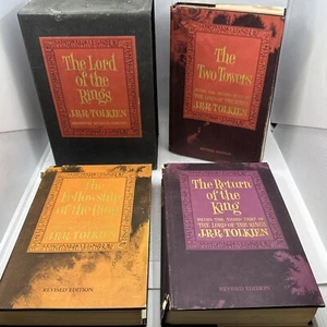 Lord of the Rings Trilogy Box Set w Maps HOUGHTON MIFFLIN 1965 2nd Ed 7th Print - Picture 1 of 23