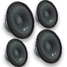 2 Pair Audiopipe 8” Mid Bass Loud Speaker 2000W 8 ohms 2” Voice Coil Black