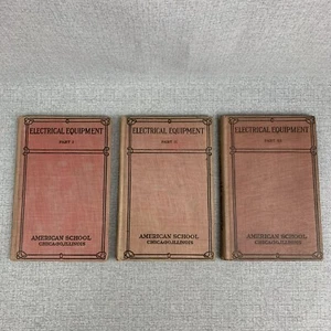 1921 American School Electrical Equipment 3 Volume Set Automobile Electrical - Picture 1 of 17