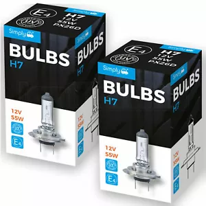 2 x H7 Bulbs (477/499) 12v 55W PX26d Car headlight Halogen Bulb New Boxed Single - Picture 1 of 4