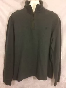 Suéter gris Polo by Ralph Lauren 1/4 con cremallera para hombre XL - Imagen 1 de 11